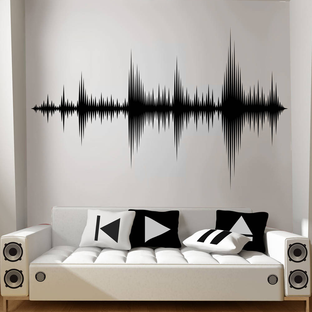 Audio Music Wave - Audio Wave naklejka ścienna fala dźwiękowa