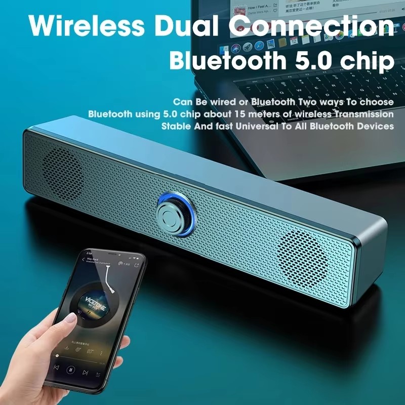 Audio Music Player Pc - Muzyczny soundbar Komputerowy głośnik przewodowy i
