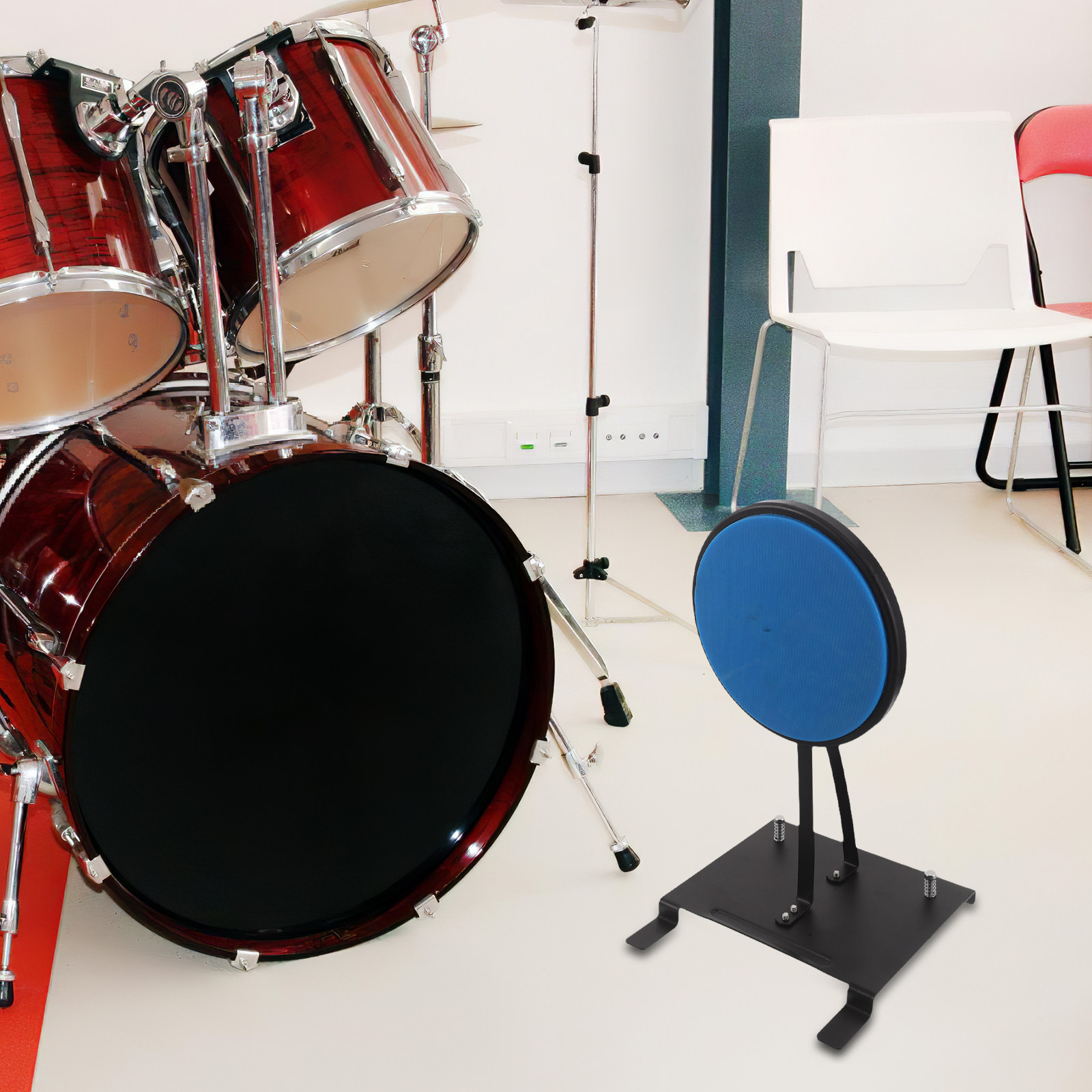 Drum Practice Pad - Mata do ćwiczeń perkusyjnych, zestaw wyciszający,
