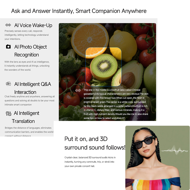 Inteligentne okulary AI 2026 H – Audio Music Arabic recenzja i cena